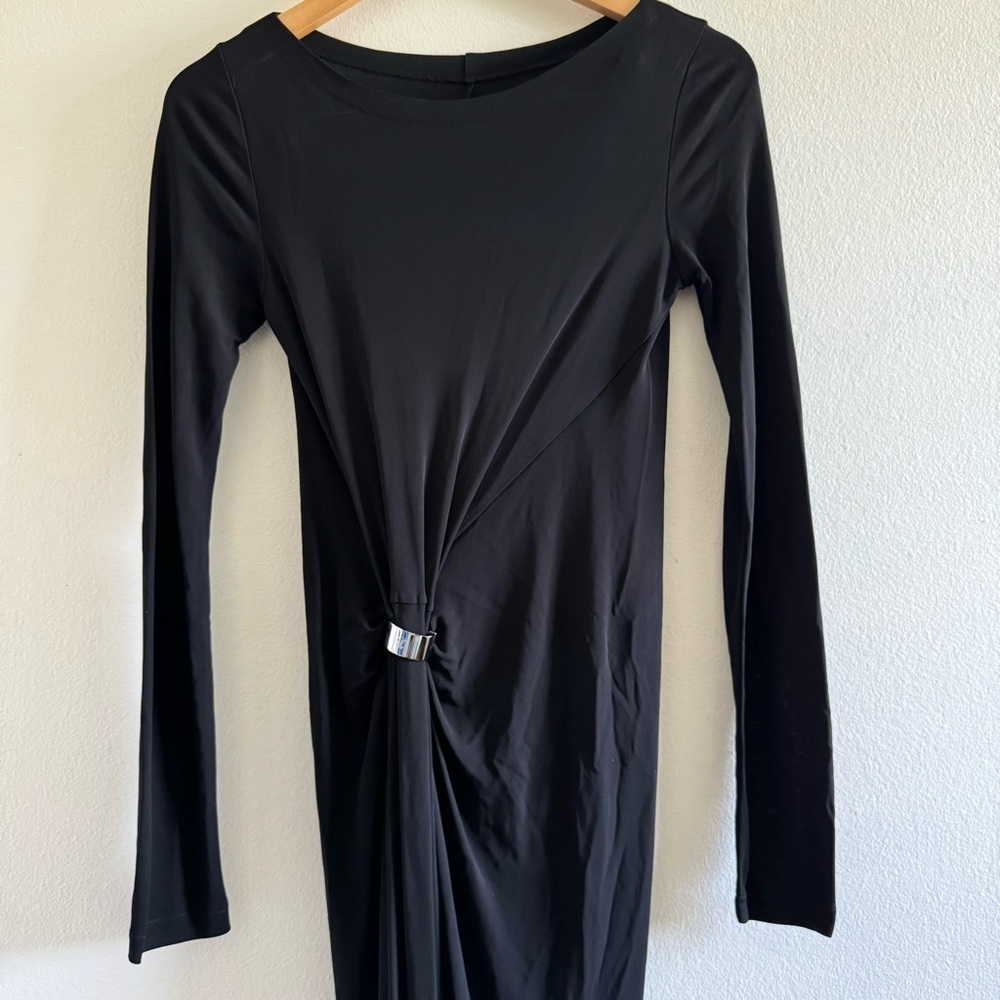 Louis Vuitton Black Long-sleeve Midi Dress Size 38 - Picture 10 of 15